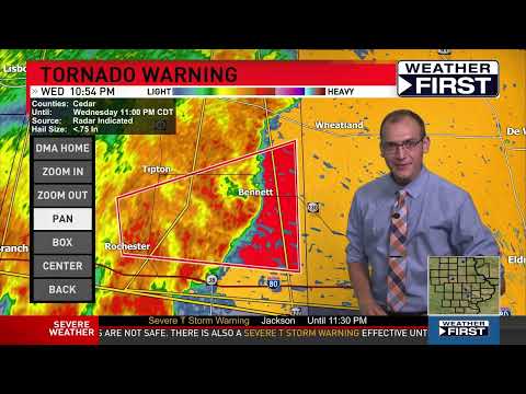 7/14/21 Historic Iowa Tornado Outbreak - Live TV Coverage 10:30pm - 11:00pm
