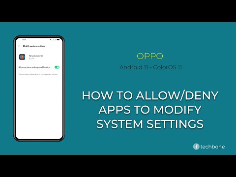 How to Allow/Deny Apps to Modify system settings - Oppo [Android 11 - ColorOS 11]