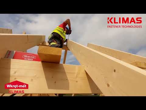 KONSTRUOWANIE WIĘŹBY DACHOWEJ Z WKRĘTAMI KLIMAS WKRĘT-MET