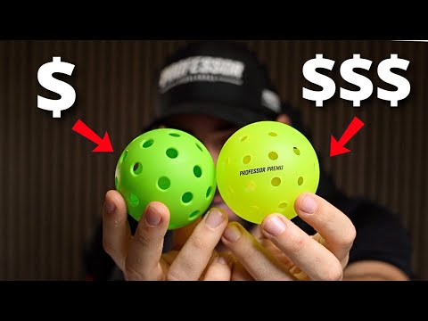 Part of a video titled Cheap vs Expensive Pickleballs: Which Should You Use? - YouTube