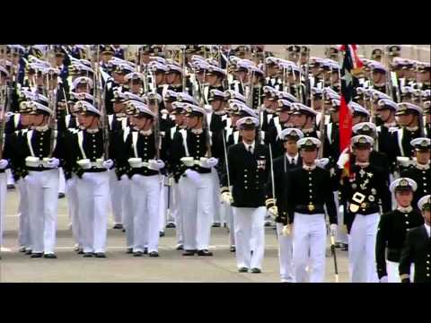 "Nibelungen Marsch"  Military Parade / Parada Militar Chile Escuela Naval marcha Nibelungos