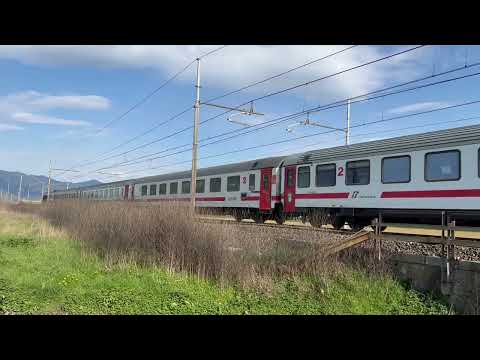 Spettacolare transito dell'INTERCITY SUN sulla tratta Pisana