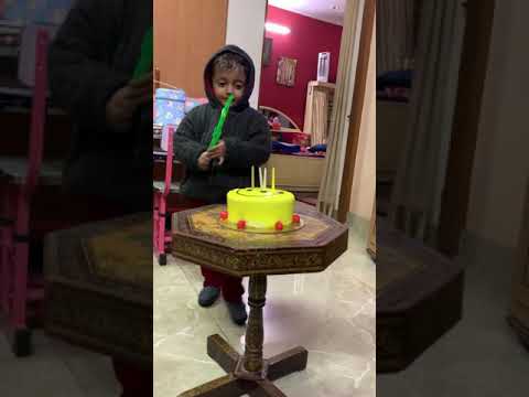 Atharva Cutting cake!