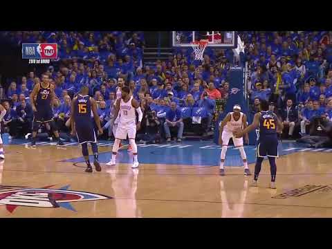 Donovan Mitchell Playoff Debut! Full Game 1 Highlights Vs Thunder 2018 Playoffs   27 Pts, 10 Reb! 14