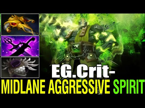 Best [Earth Spirit] EG.Cr1t- Show His Signature Hero at Midlane | Fullgame Dota2 7.32e