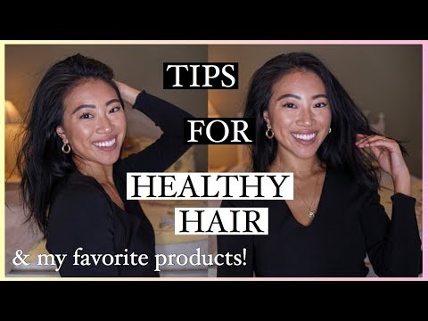 HEALTHY HAIR TIPS & MY FAVORITE PRODUCTS | How I style my everyday hair! Video