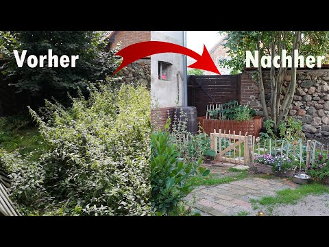 Verwilderter Innenhof wird zu verträumtem Bauerngarten 🌳 Vorher Nachher Time lapse