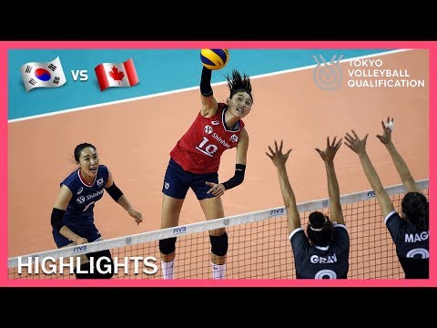 Korea vs Canada | Highlights | Day 1 | Women's Volleyball Olympic Qualification Tournament 2019