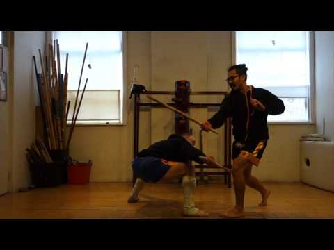 Gordon McAdam from Combat Arts demonstrates thai boxing, kali ...