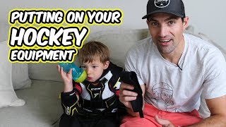 2. The Struggles of Putting on Hockey Equipment - Welcome to hockey
