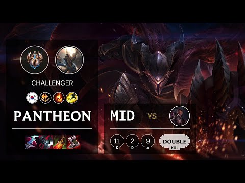 Pantheon Mid vs Lucian - KR Challenger Patch 11.3