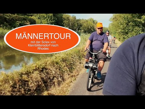 MÄNNERTOUR. MIT DER SOLEX VON KLEINBLITTERSDORF SAAR-KOHLE KANAL NACH RHODES/FRANKREICH(STOCKWEIHER)