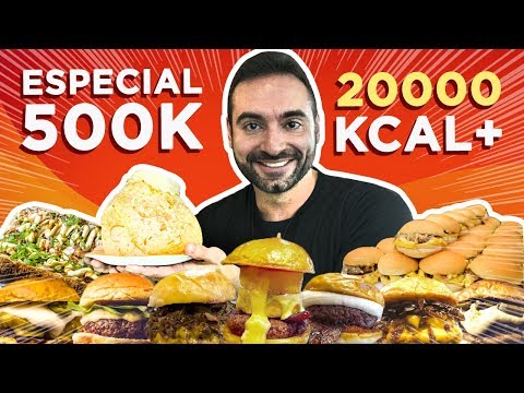 Epic 20,000 Calorie cheat day!! (4 challenges, free food!) [500k special]
