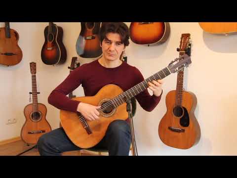 Ricardo Sanchis Nacher "Augustin Barrios" classical guitar ~1935 -historically very important- Video image 12