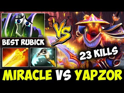 Miracle [Ember Spirit] Vs Best [Rubick] Yapzor - Battle Between Best Player Dota 2