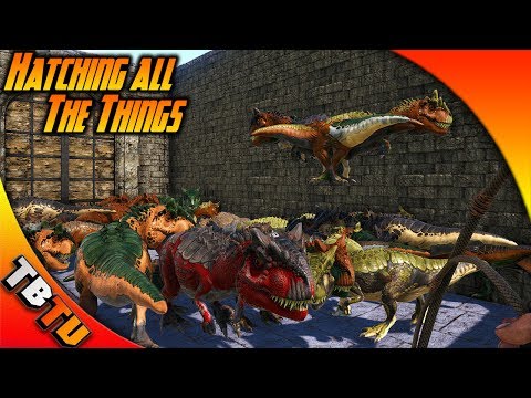THE HATCHENING! ALLOSAURUS MUTATIONS AND MORE! Ark Survival Evolved Zoo Breeding