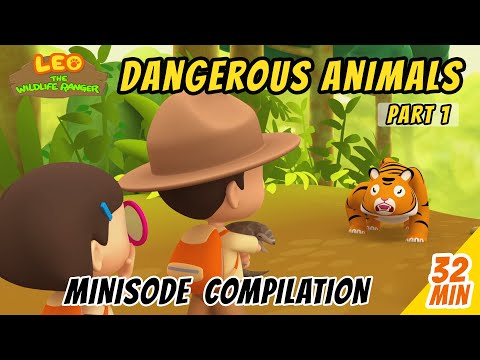 Dangerous Animals Minisode Compilation (Part 1/2) - Leo The Wildlife Ranger | Animation | For Kids