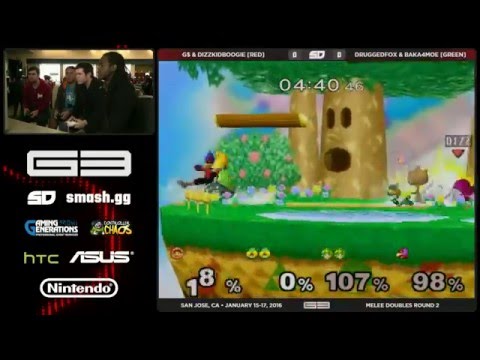 GENESIS 3 - G$ & dizzkidboogie vs Druggedfox & Baka4moe - SSBM Doubles G1