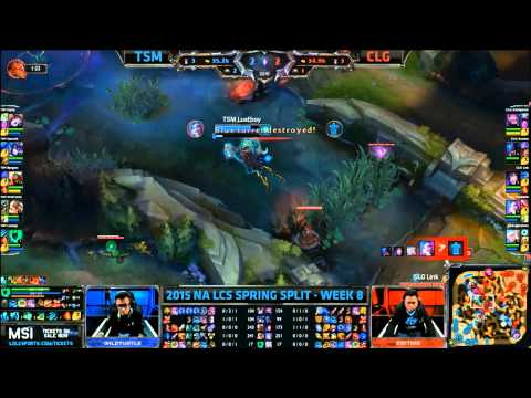 CLG catch out Lustboy - TSM vs CLG Game 2 (NA LCS Spring 2015)