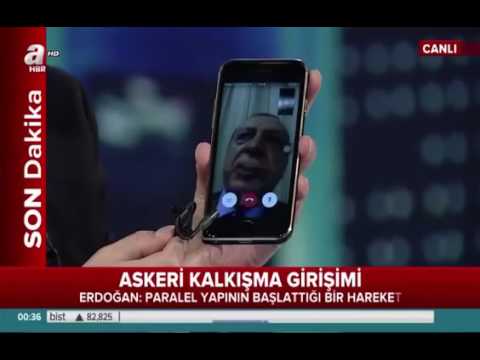 erdogan talks via skype military coup in turkey