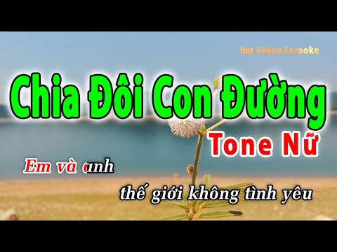 Chia Đôi Con Đường Karaoke Tone Nữ | Huy Hoàng Karaoke