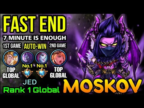 FAST END! 7 MIN is Enough! AutoWin SUPREME + GLOBAL Double Gameplay - Top 1 Global Moskov ᴊᴇᴅ - MLBB