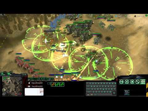 SC2 LotV Beta - Liberators Defend an Expansion from a Protoss Attack
