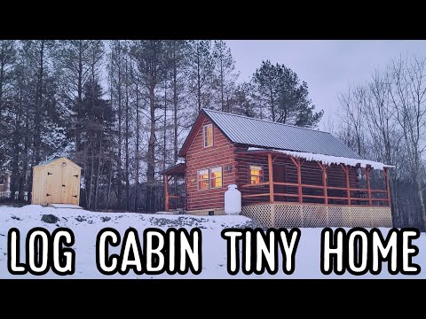 AMISH BUILT LOG CABIN TINY HOME!