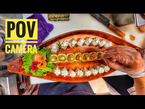 Sushi ship from your perspective.