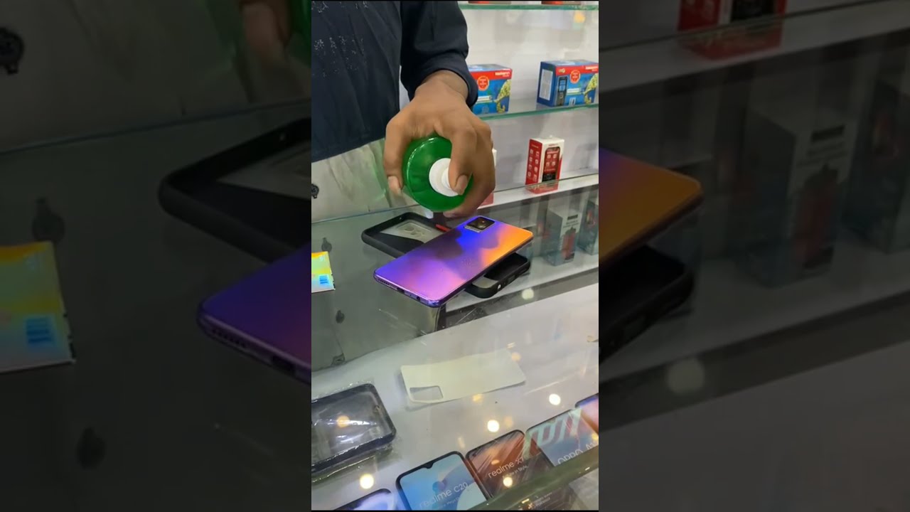 Applying Back Screen Guard For Vivo V20 Pro 🔥 #shorts