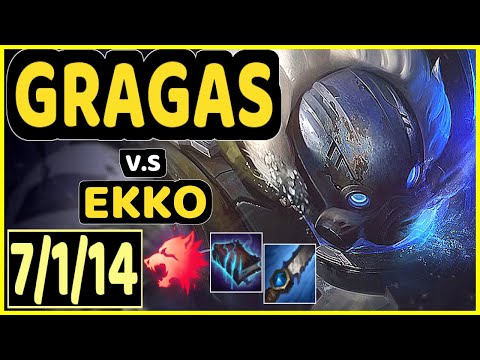 KIREI (GRAGAS) vs EKKO - 7/1/14 KDA JUNGLE CHALLENGER GAMEPLAY - EUW