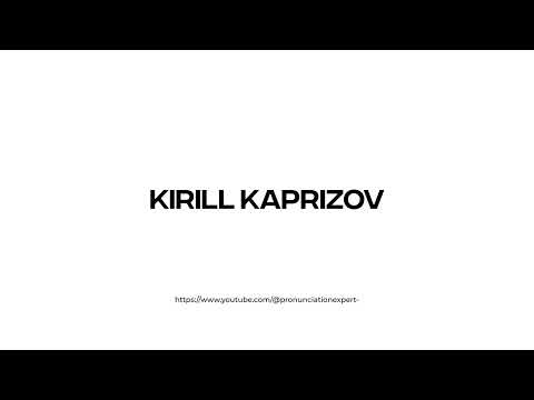 How to pronounce Kirill Kaprizov