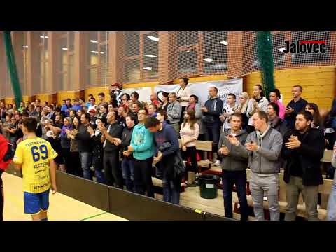 Děkovačka diváků po utkání Florbal Vsetín - FBC Ostrava