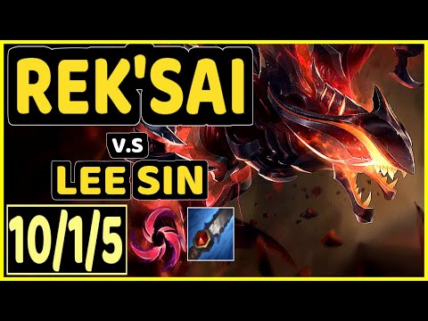 KIREI (REK'SAI) vs LEE SIN - 10/1/5 KDA JUNGLE CHALLENGER GAMEPLAY - EUW