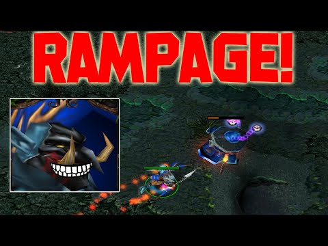 DOTA HUSKAR RAMPAGE! (DESTROY FOUNTAIN)