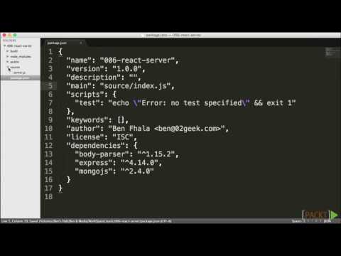 Learning Full Stack React Setting Up the Server | packtpub com