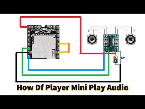 How to Connect Audio Amplifier to DF Player Mini | How DF player Mini Play Audio
