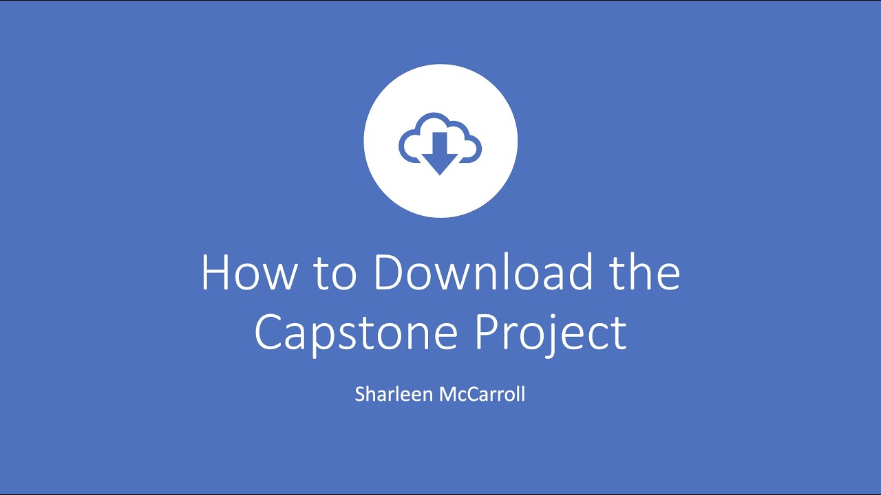 How to Download the Capstone Project