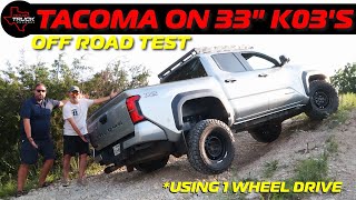 Can 33" BFG K03 Tires Get Our Tacoma Up The Hill In 1 Wheel Drive? - TTC Hill Test