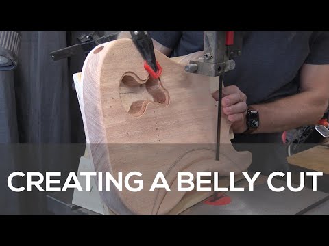 Making A Belly Cutout - DIY - Guitar Creation - Tips and Techniques