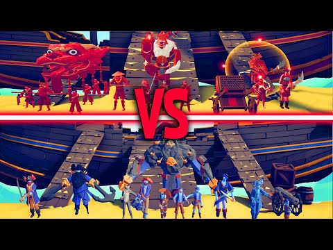 MEGA DYNASTY TEAM vs  DLC PIRATE TEAM - Totally Accurate Battle Simulator | TABS