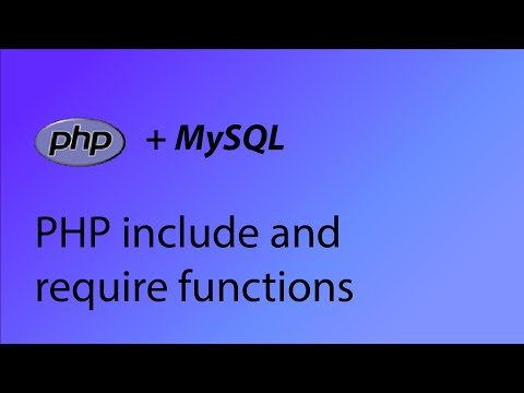 Php Mysql Tutorial 33 Php Include And Require Functions