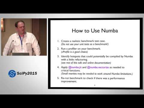 Accelerating Python with the Numba JIT Compiler | SciPy 2015 | Stanley Seibert