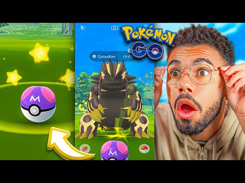 CAPTURANDO PRIMAL GROUDON *SHINY* COM A MASTER BALL?? 🤯🤯👀