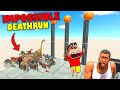 ALL UNITS IMPOSSIBLE DEATHRUN TRAP with SHINCHAN and CHOP in Animal Revolt Battle Simulator