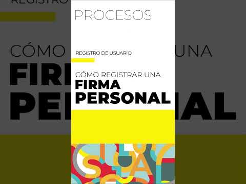 Registrar una firma personal EN SIGAT