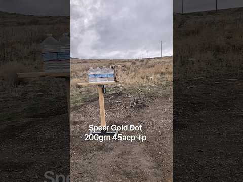 Speer G2 Gold Dot - 9mm VS .45 ACP+P - Ballistic Gel Test (Better than Federal HST?)