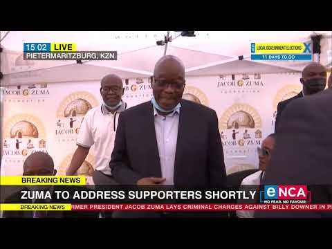 Zuma addresses supporters