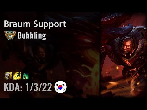 Braum Support vs Bard - Bubbling - KR Challenger Patch 6.10