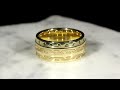 video - Flush Diamond Tribal Thorn Wedding Band